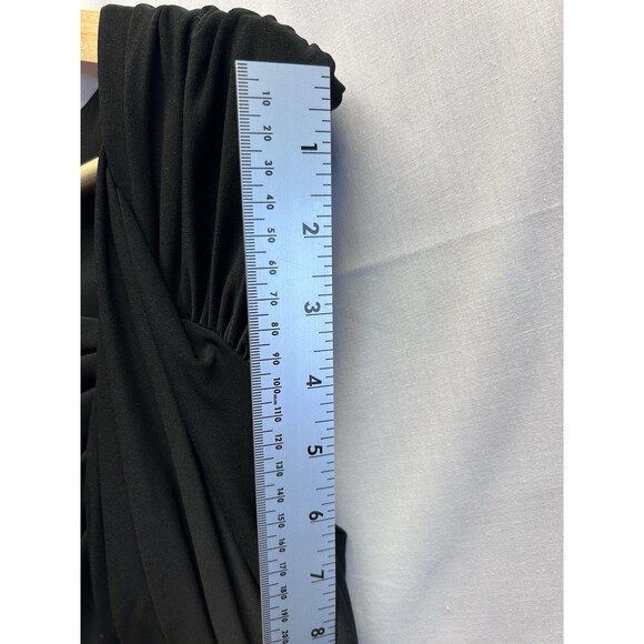 Lauren Ralph Lauren Ruched Sleeveless Sheath Dress Black Draped Women’s 10P - Picture 5 of 9